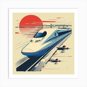 Bullet Train Art Print