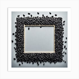 Frame Created From Black Beans On Edges And Nothing In Middle Haze Ultra Detailed Film Photograph (2) Art Print