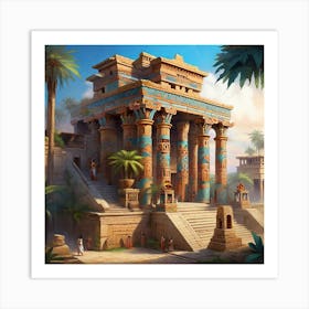 Egyptian Temple Art Print