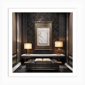 Black And Gold Foyer Art Print