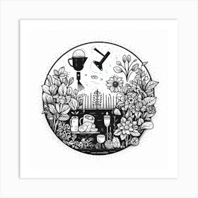 Garden In A Circle Art Print