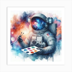 Astronaut Painting 2 Art Print