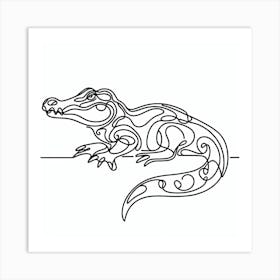 Crocodile Picasso style 2 Art Print