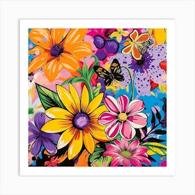 Colorful Flowers 1 Art Print