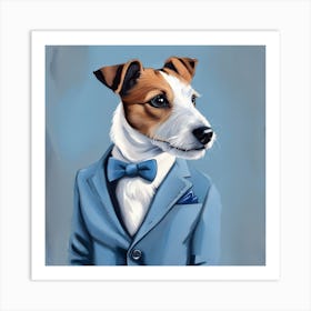 Jack Russell Terrier in a Suit Art Print