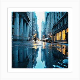 Reflection In A Puddle 5 Art Print