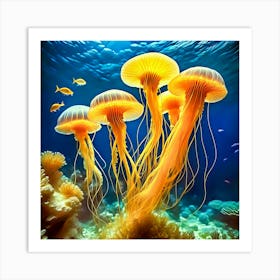 Jellyfishes 5 Art Print