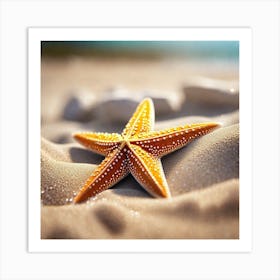 Starfish On The Beach Art Print