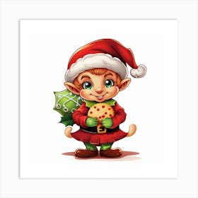 Christmas Elf 4 Art Print