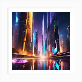 Futuristic City 99 Art Print