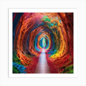 Rainbow Tunnel Art Print