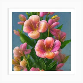 Alstroemeria Flowers 44 Art Print