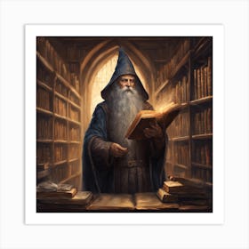 809197 Wise Wizard, Long Beard And Mysterious Tome, Stand Xl 1024 V1 0 Art Print