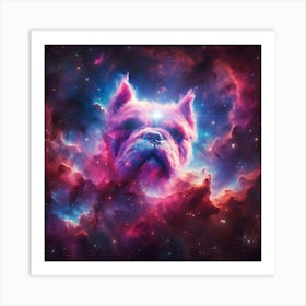 Dog In Space Art Print