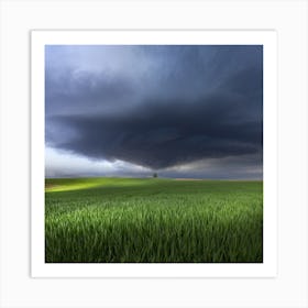 Thunderstorm Cell Over The Alb Plateau Art Print