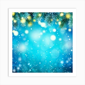 Screen Frame Glow Garland Holiday Bright Snowflake Space Festive Beautiful Light Closeup (21) Art Print