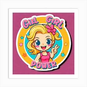 Girl Girl Power Art Print