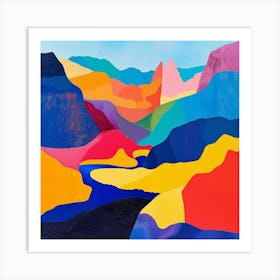 Abstract Travel Collection Patagonia Argentina Chile 3 Art Print