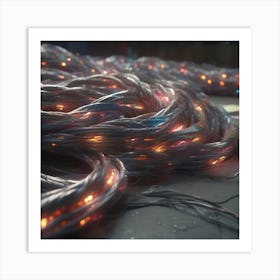 Intertwining Cable Threads Art Print