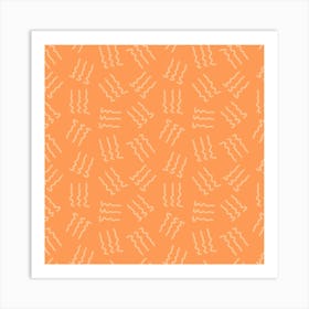 Squiggley Peach Art Print