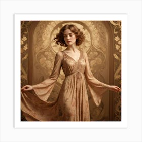 Woman In A Dress 4 Art Print