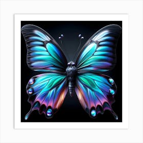 Blue Butterfly 2 Art Print