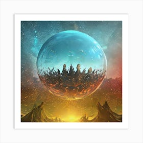 Sphere In Space Art Print