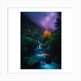 River In The Mountains Art Print