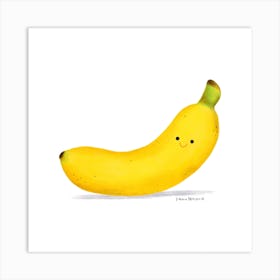 Happy Smiley Banana Fruit Art Print