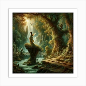 Fairy In The Forest 2 Art Print