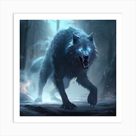 Wolf In The Woods Art Print