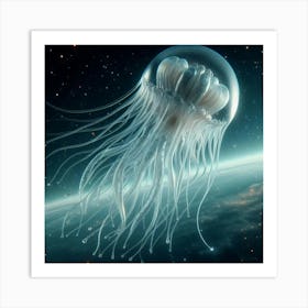 Jellyfish In Space Art Print