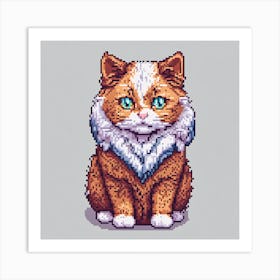 Pixel Cat 1 Art Print