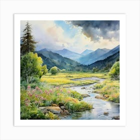 Mountain Stream 1 Art Print