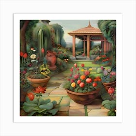 Garden Of Flowers Art Print