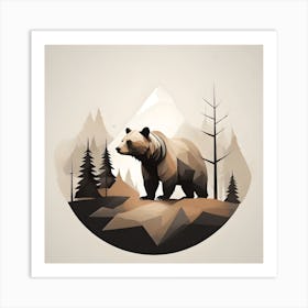 Bear In The Forest 1 Art Print