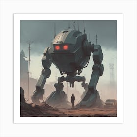 Futuristic Robot 6 Art Print