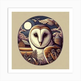 william morris owl art print Art Print