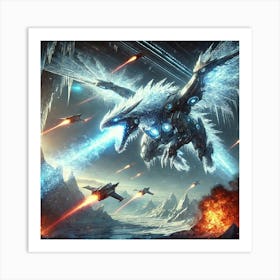 Blizzard Wyvern Cryo Armor Art Print