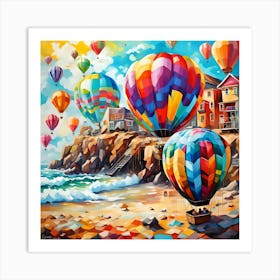 Sky Symphony Of Hot Air Balloons Art Print