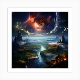 Space Landscape Art Print