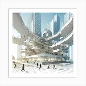 Futuristic City 132 Art Print