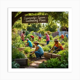 Community Garden Art Print