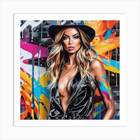 Graffiti Girl 1 Art Print