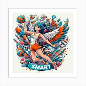 Smart Girl Art Print