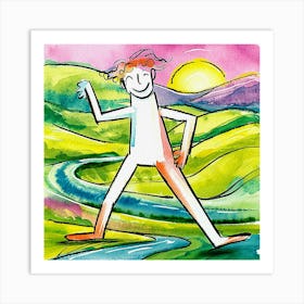 Man Standing in a Field Art Print