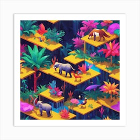 Isometric Jungle Art Print