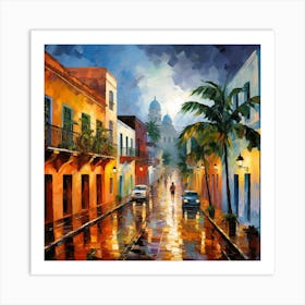 Rainy Day In Cuba Art Print