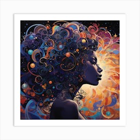 Afro-Cosmic Woman 2 Art Print