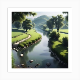 Landscape Painting 170 Art Print